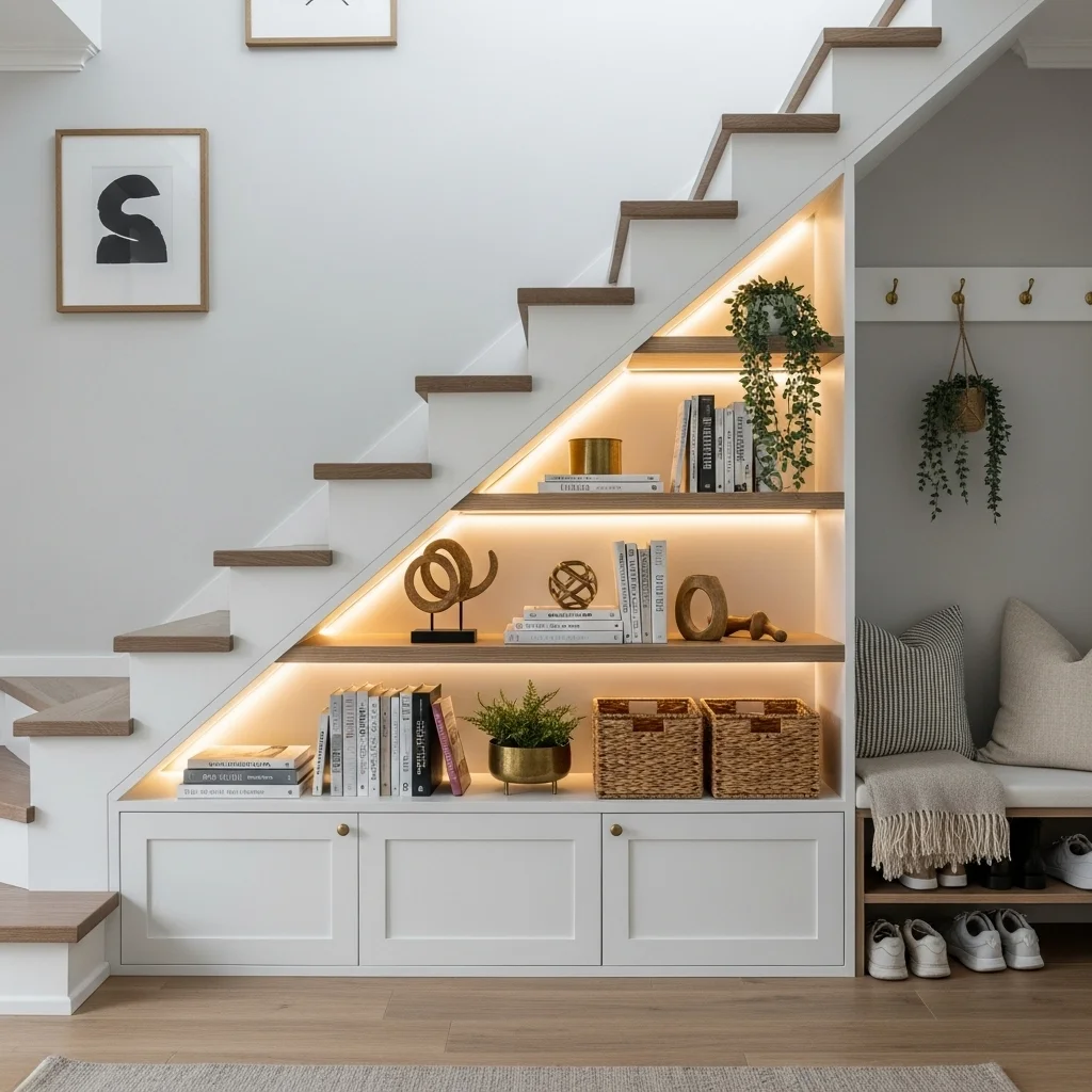Install Built-Ins Under a Staircase