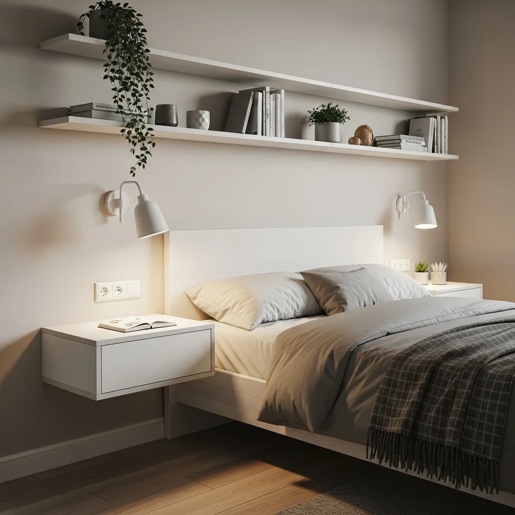  Install Floating Nightstands or Shelves