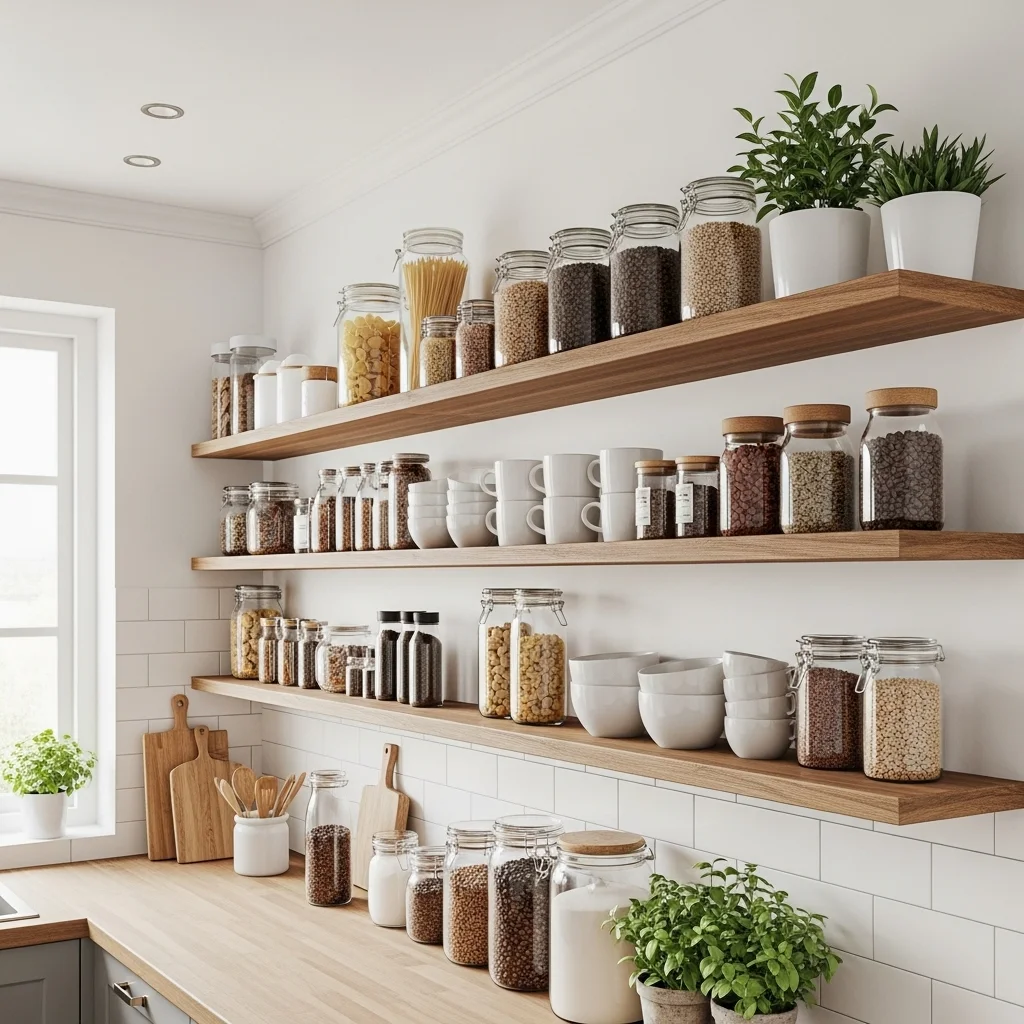 Install Floating Shelves for Everyday Essentials