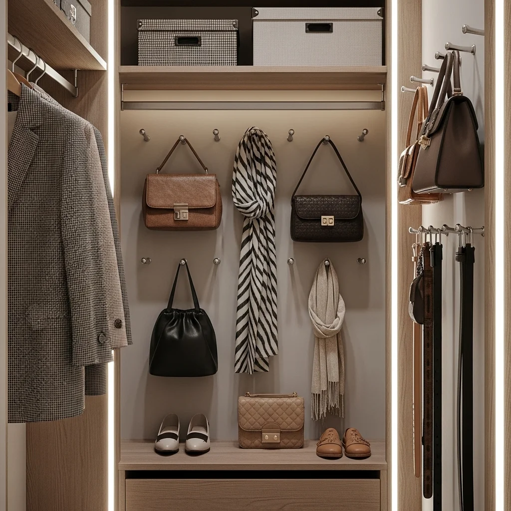 Install Hooks or Pegs on the Interior Walls