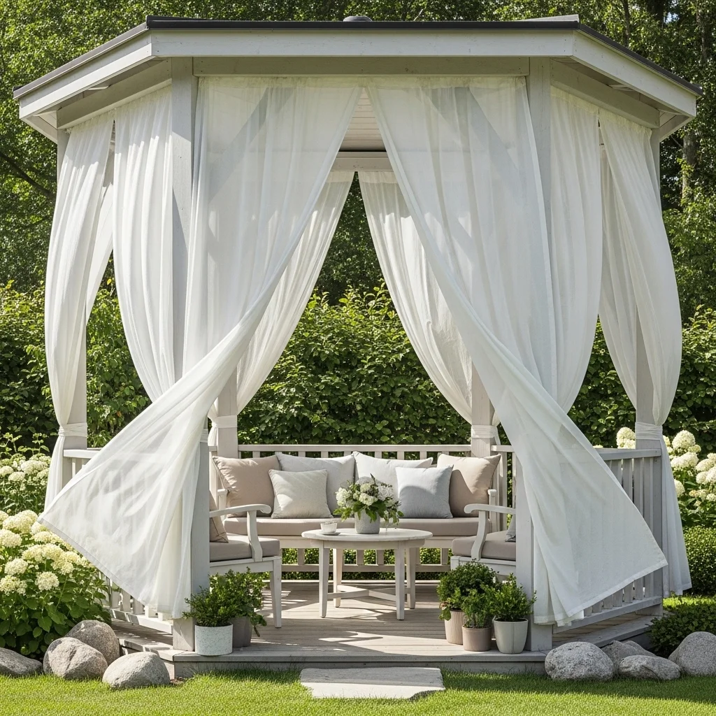 Install a Gazebo with Curtains