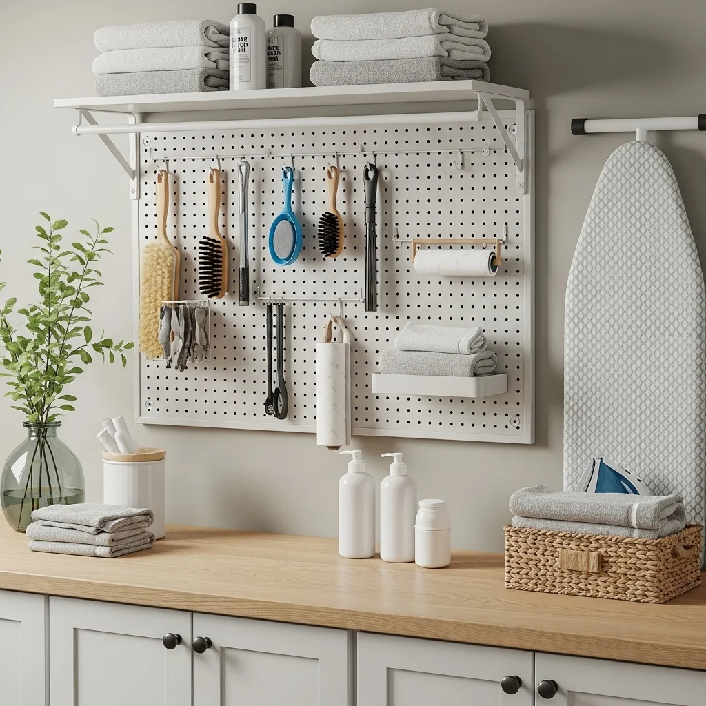 Install a Pegboard for Laundry Tools