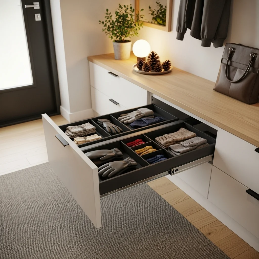 Install a Pull-Out Tray for Winter Accessories