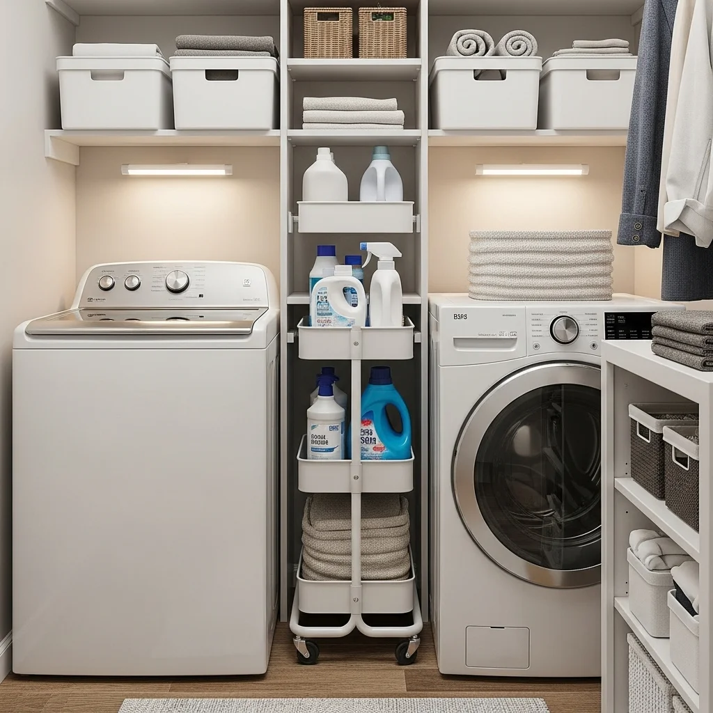 Install a Slim Rolling Cart Between Machines