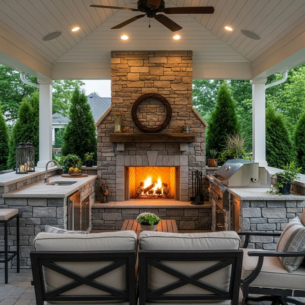 Integrate a Fireplace or Fire Pit