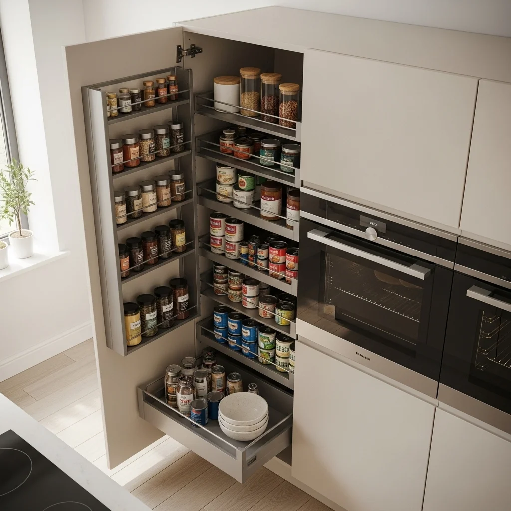 Integrate a Pantry Behind the Oven Wall