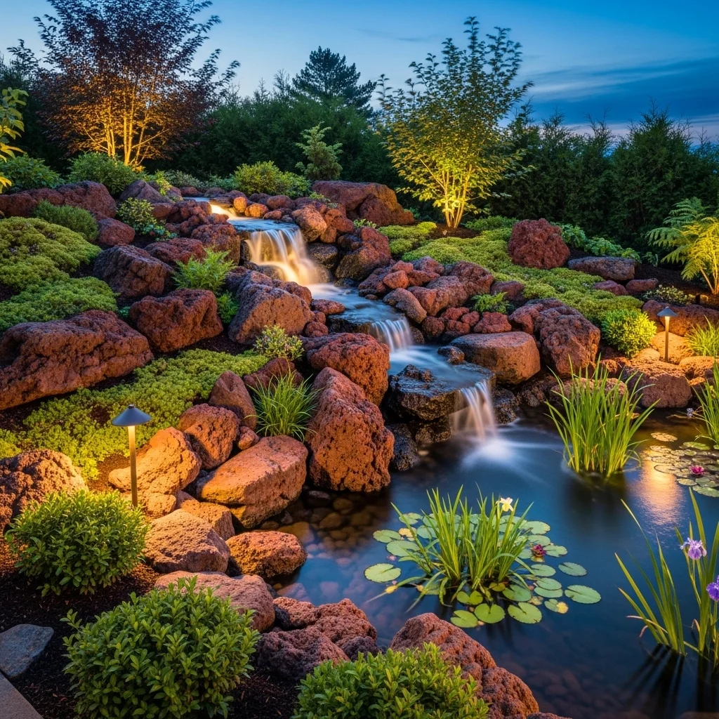  Lava Rock Around Water Features