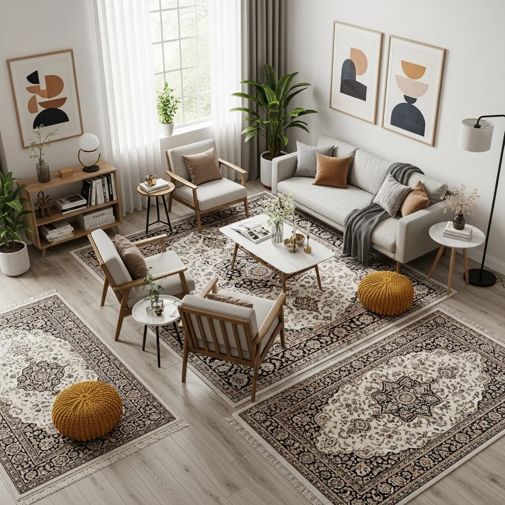 Layer Rugs for Visual Boundaries