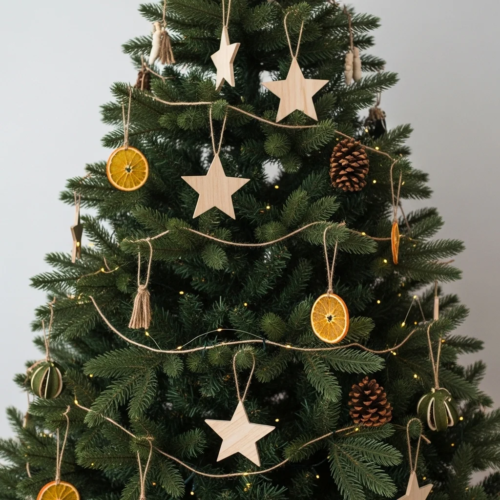 Minimalist Tree with Natural Ornaments