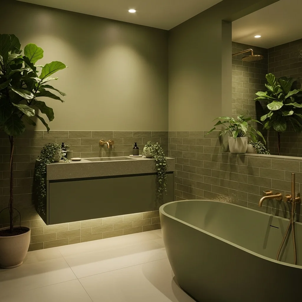 Monochromatic Olive Layered Serenity