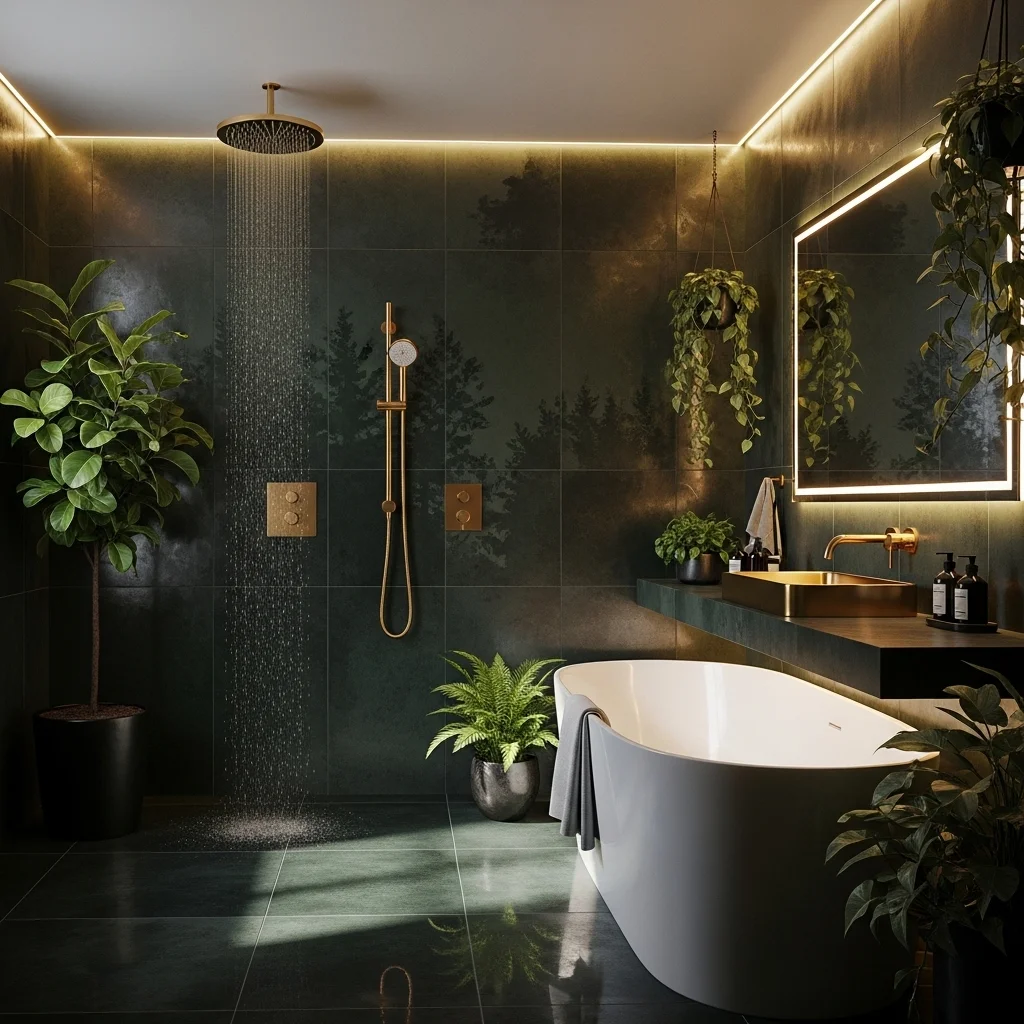  Moody Forest Wall Drench with Brass Glow