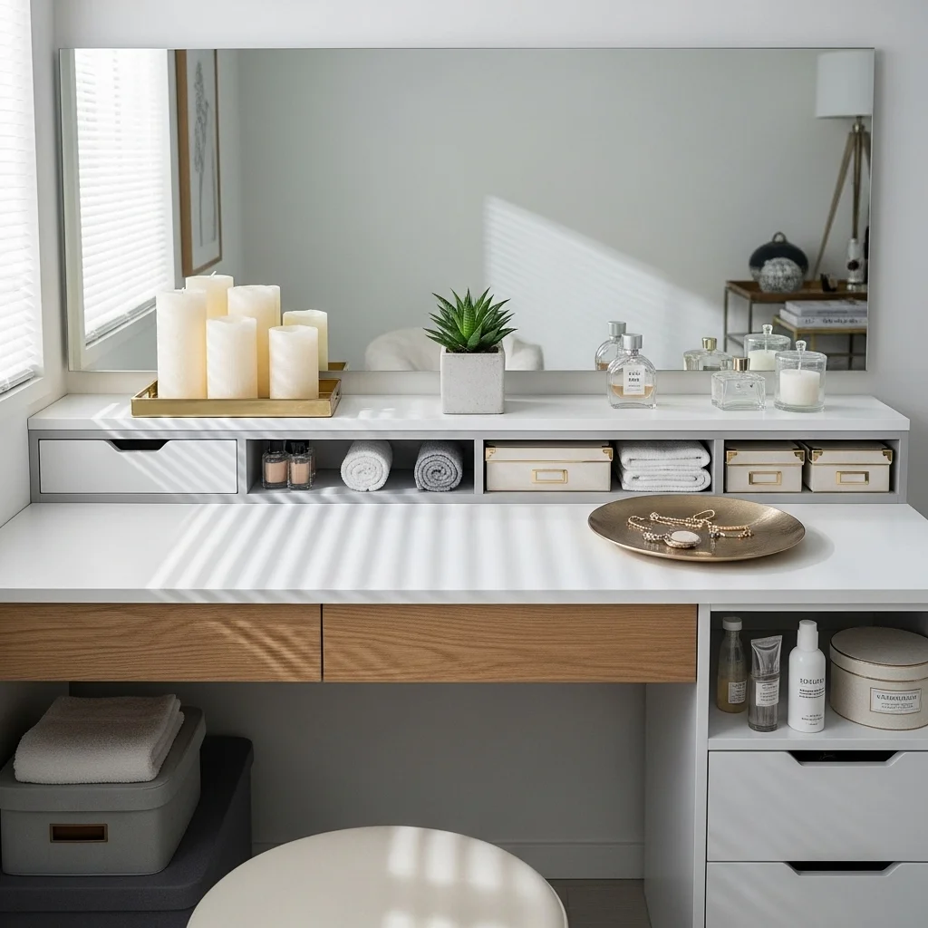 Multi-Functional Vanity with Built-In Storage
