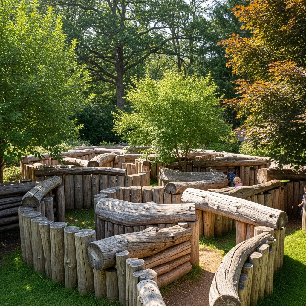 Natural Log Maze Hideout