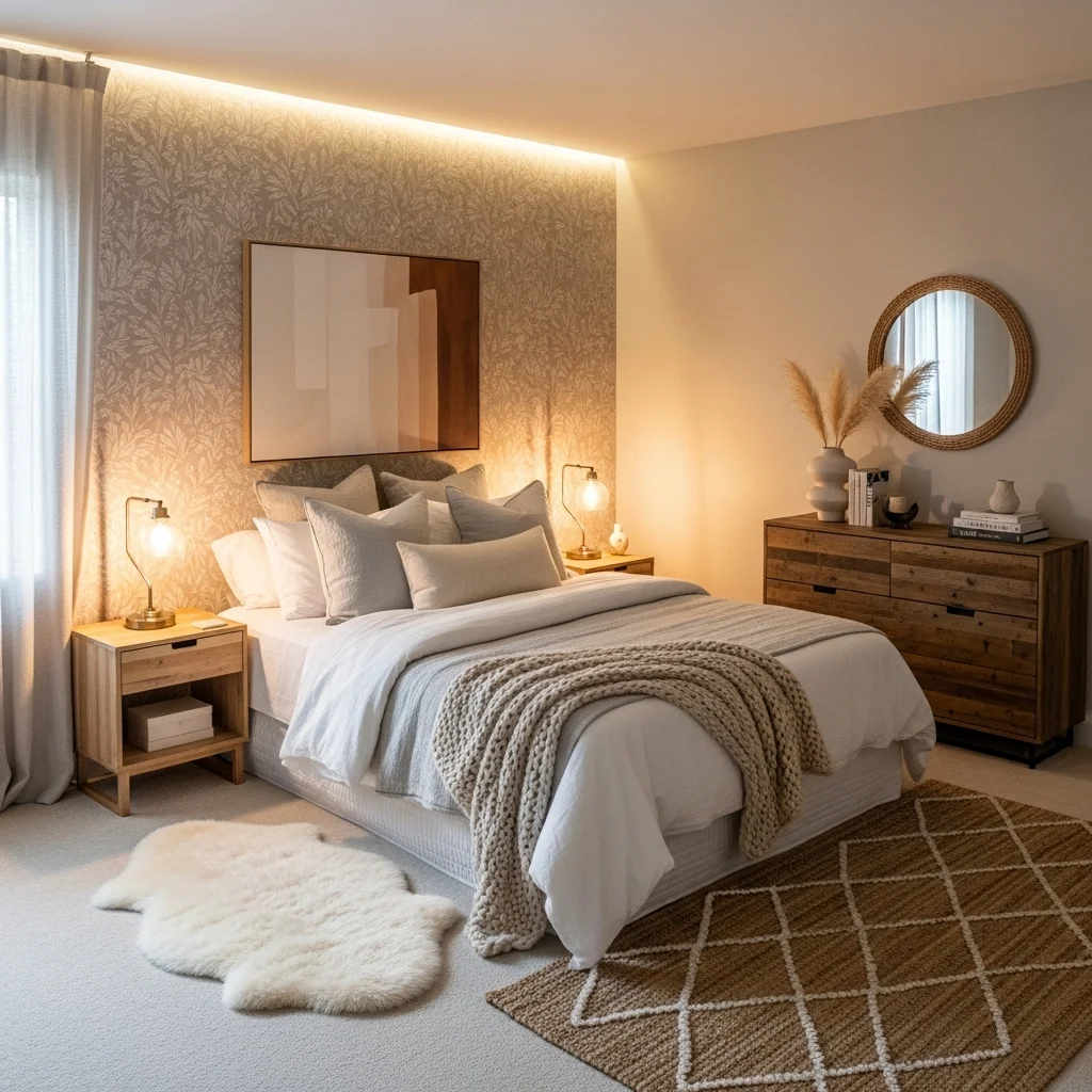 Neutral Toned Walls with Accent Textures