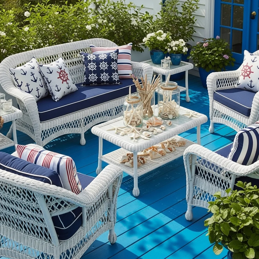 Ocean Blue Floor Paint for a Coastal Vibe