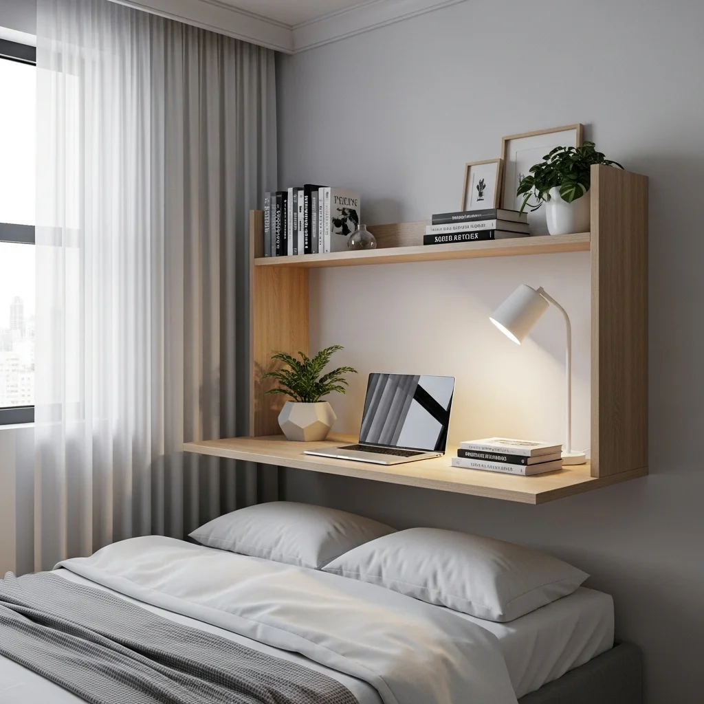 Over-Bed Bridge Shelf Desk