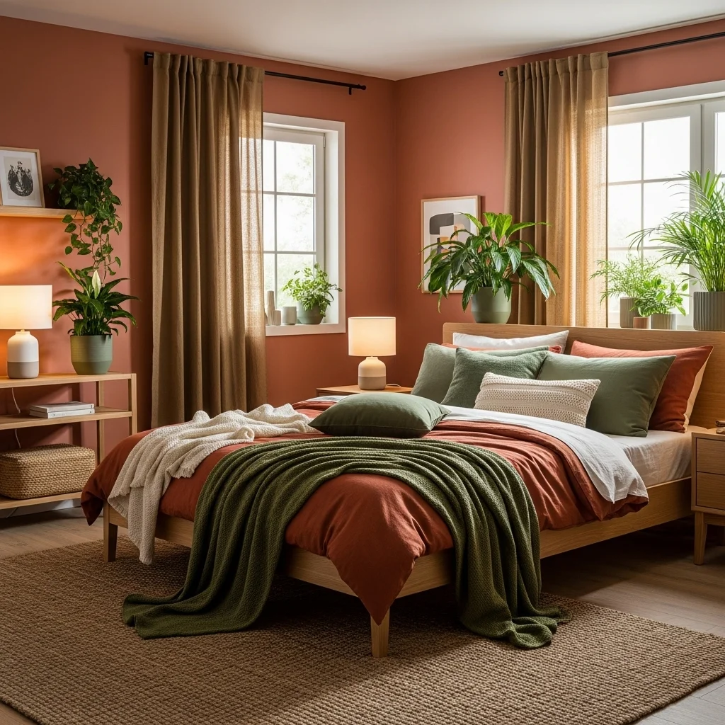 Pair Terracotta With Olive Green or Sage Accents