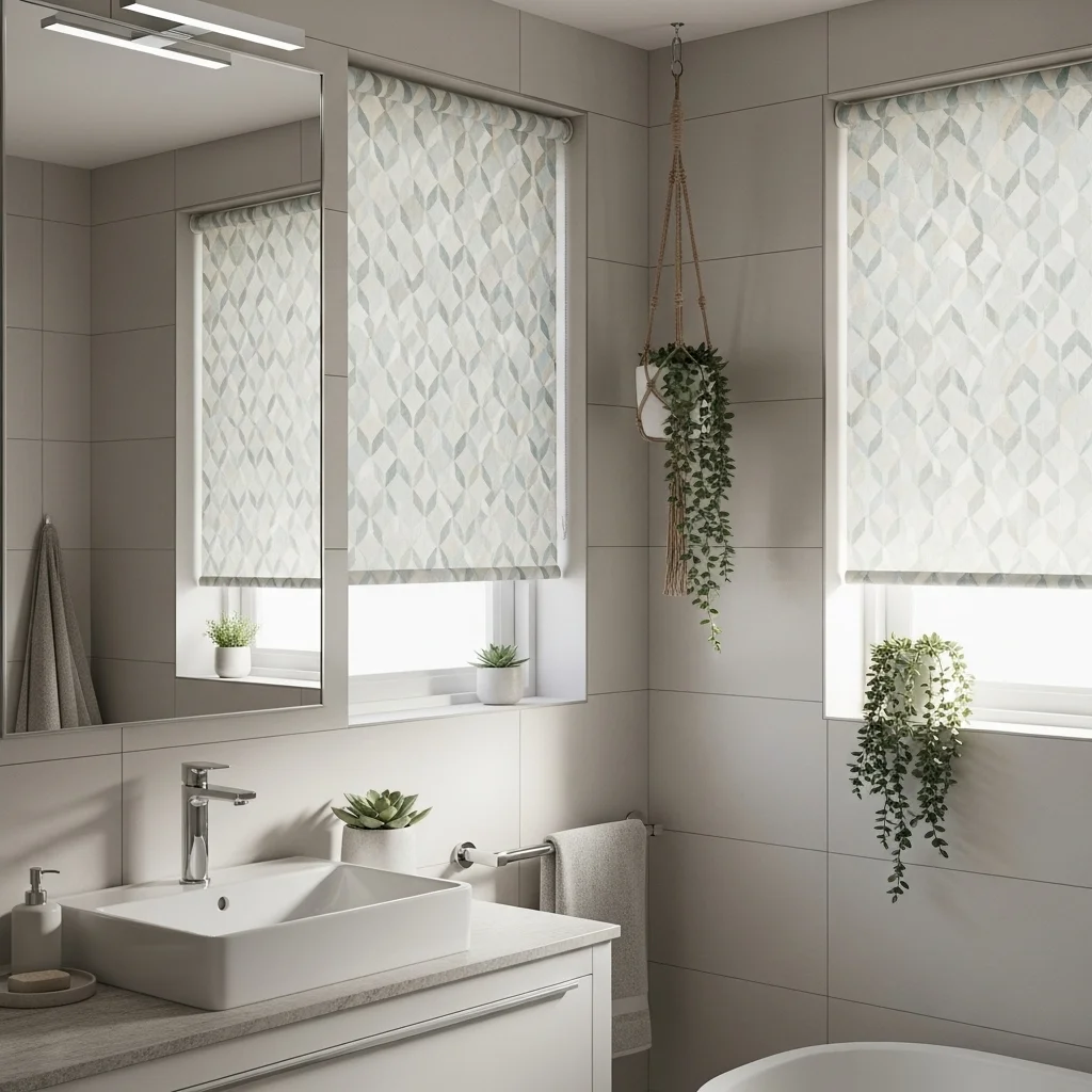  Patterned Fabric Blinds With Moisture Protection