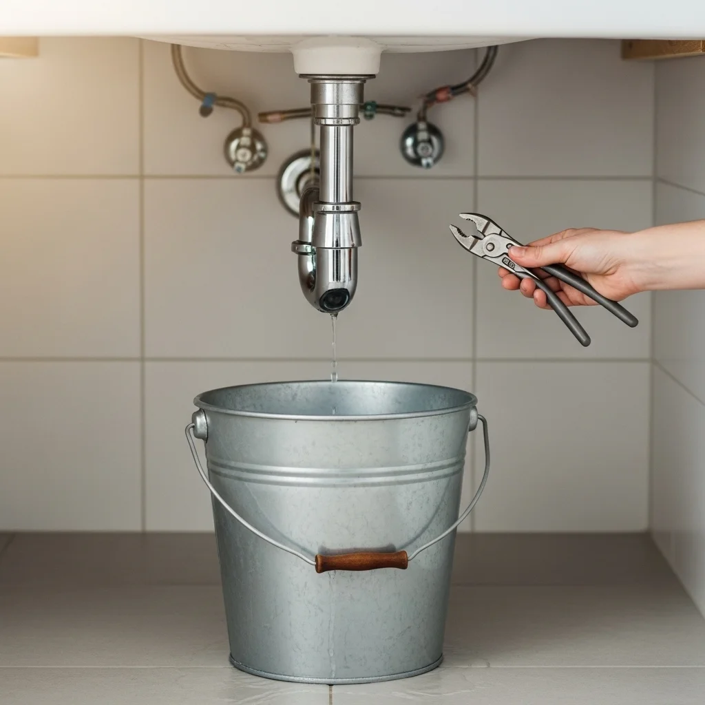  Place a Bucket Under the Drain