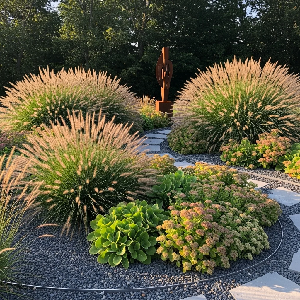 Plant Masses of One or Two Species for Easy Care