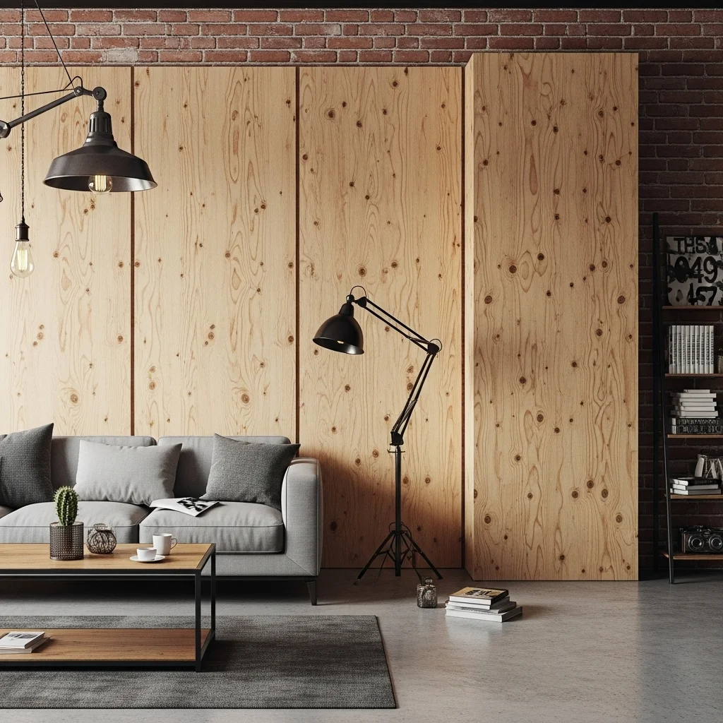 Plywood Paneling for a Sleek, Industrial Look