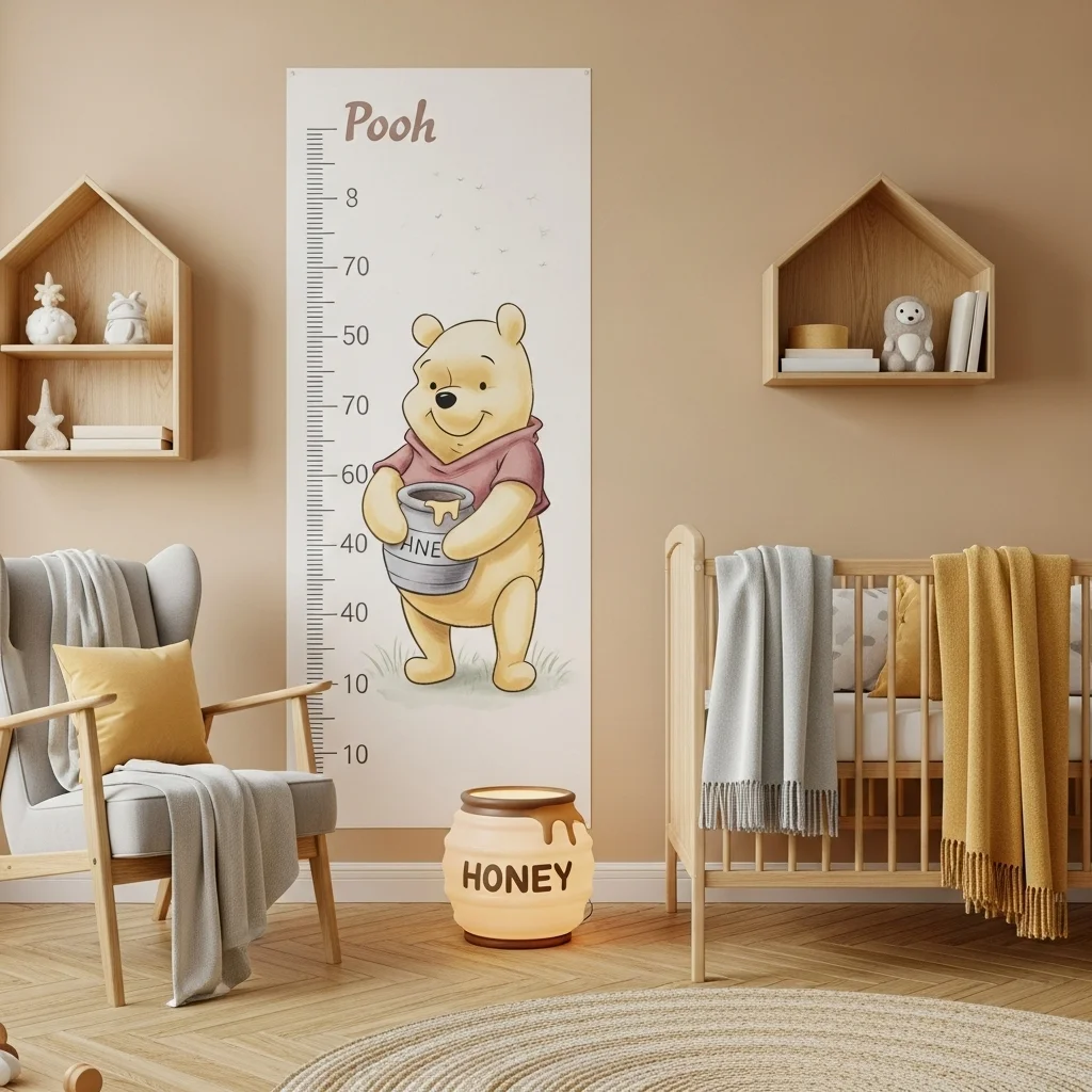 Pooh Bear Growth Chart Wall
