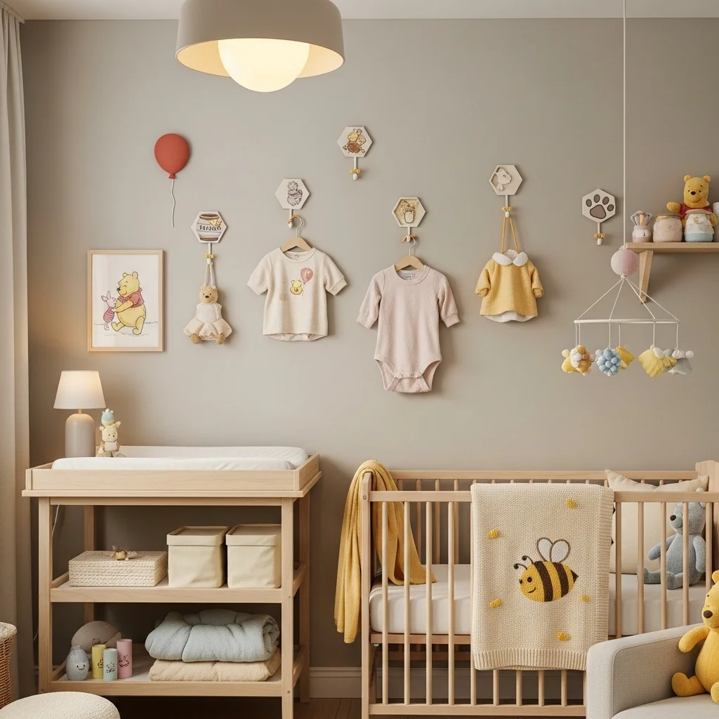 Pooh Honeycomb Wall Hooks