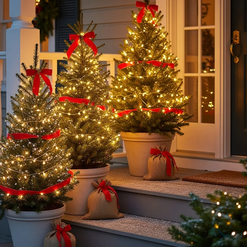 Potted Evergreen Trees