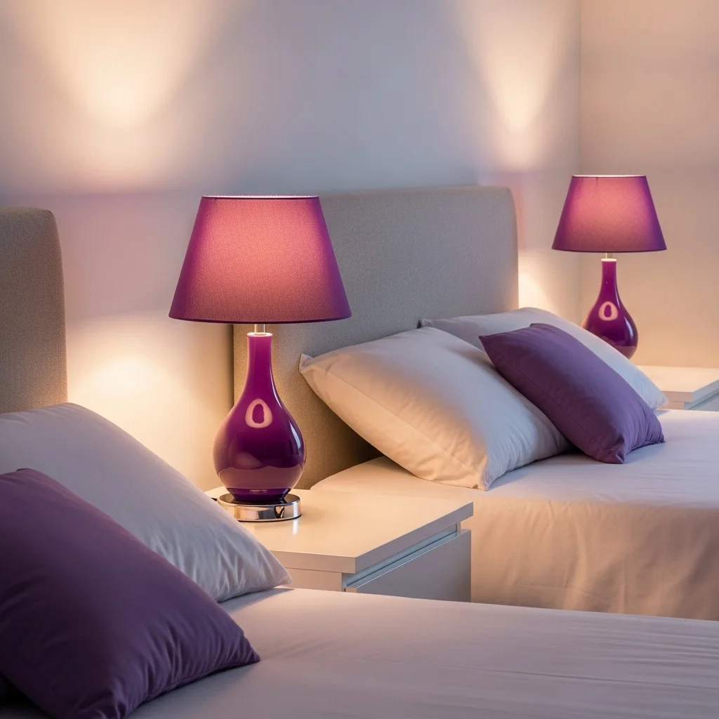 Purple Bedside Lamps