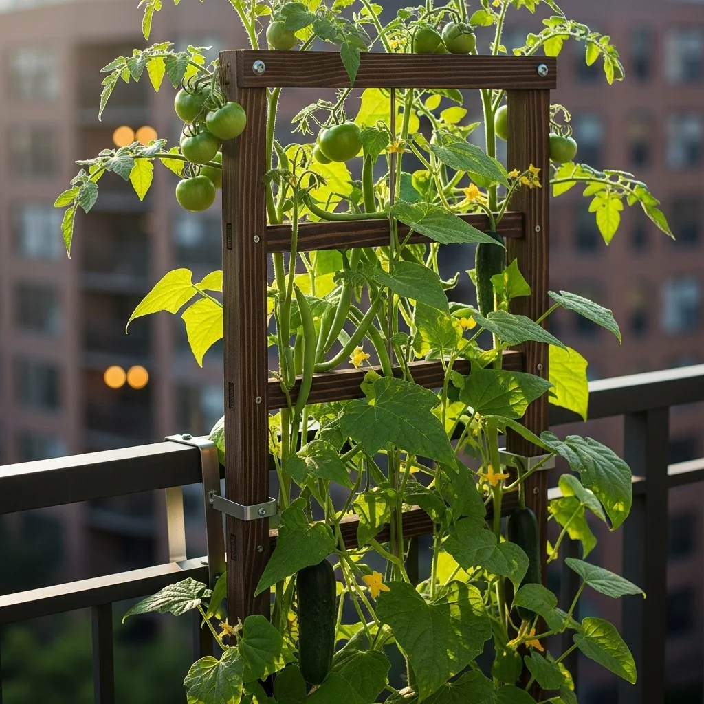  Rail-Mounted Veggie Trellis Tower