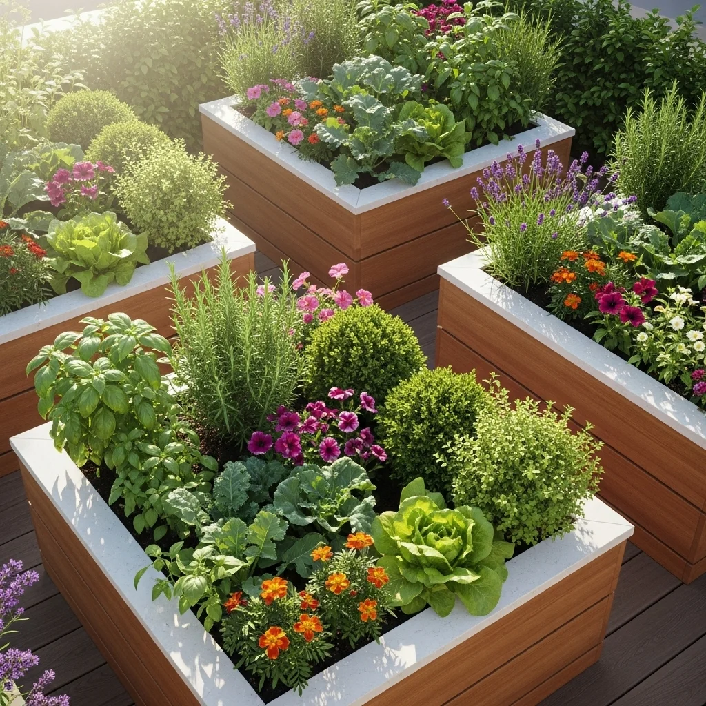 Raised Planters for Structure