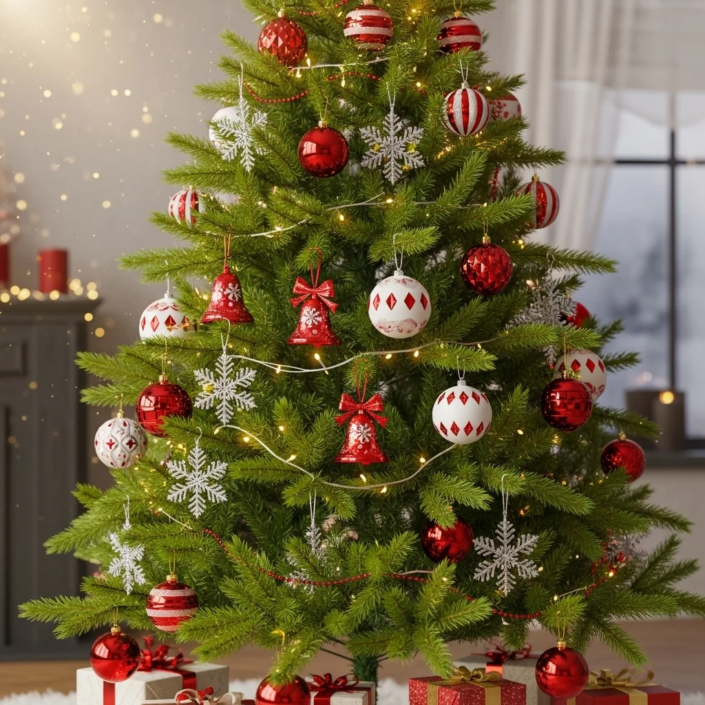  Red and White Metallic Accents