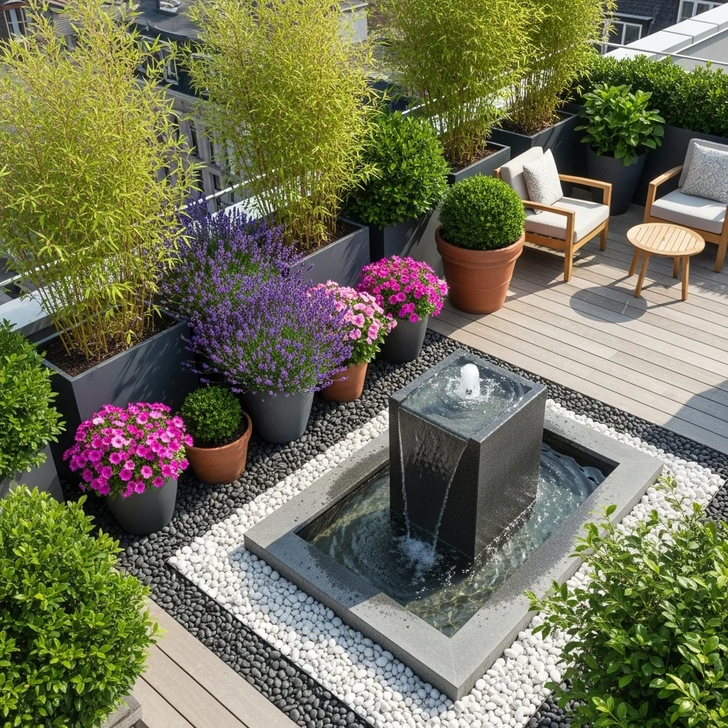  Rooftop Water Fountain