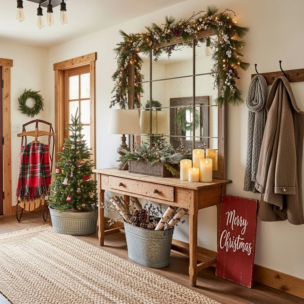 Rustic Farmhouse Entryway