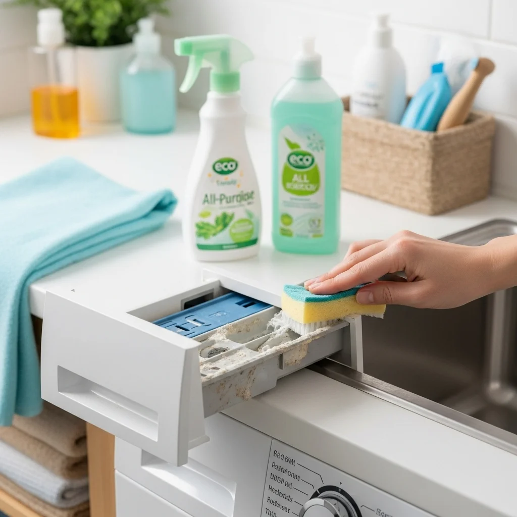 Scrub the Detergent Drawer