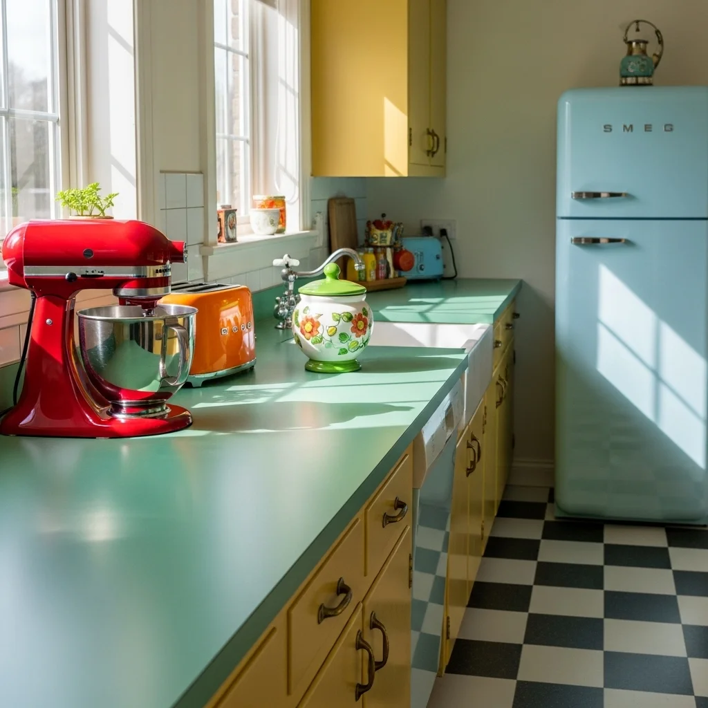 Seafoam Green Laminate for Retro Charm