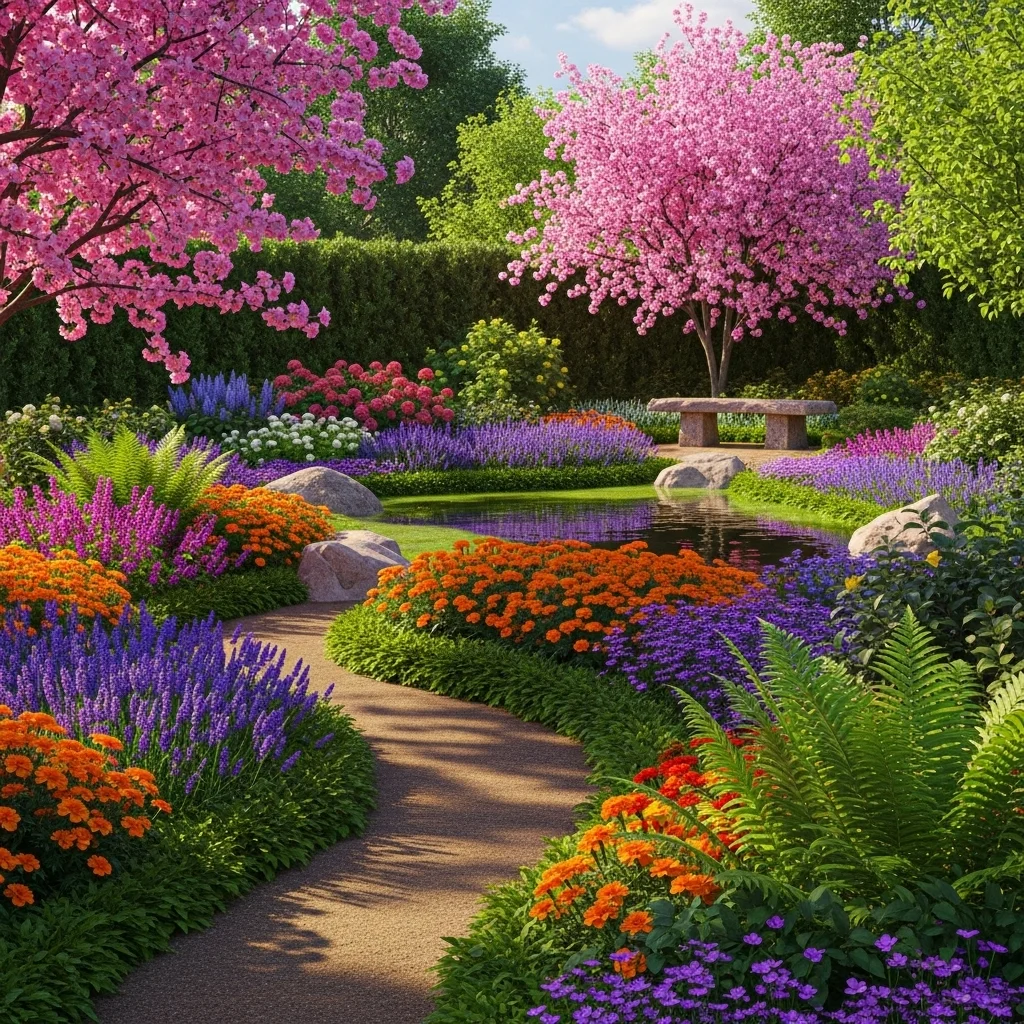 Seasonal Bloom Memorial Garden