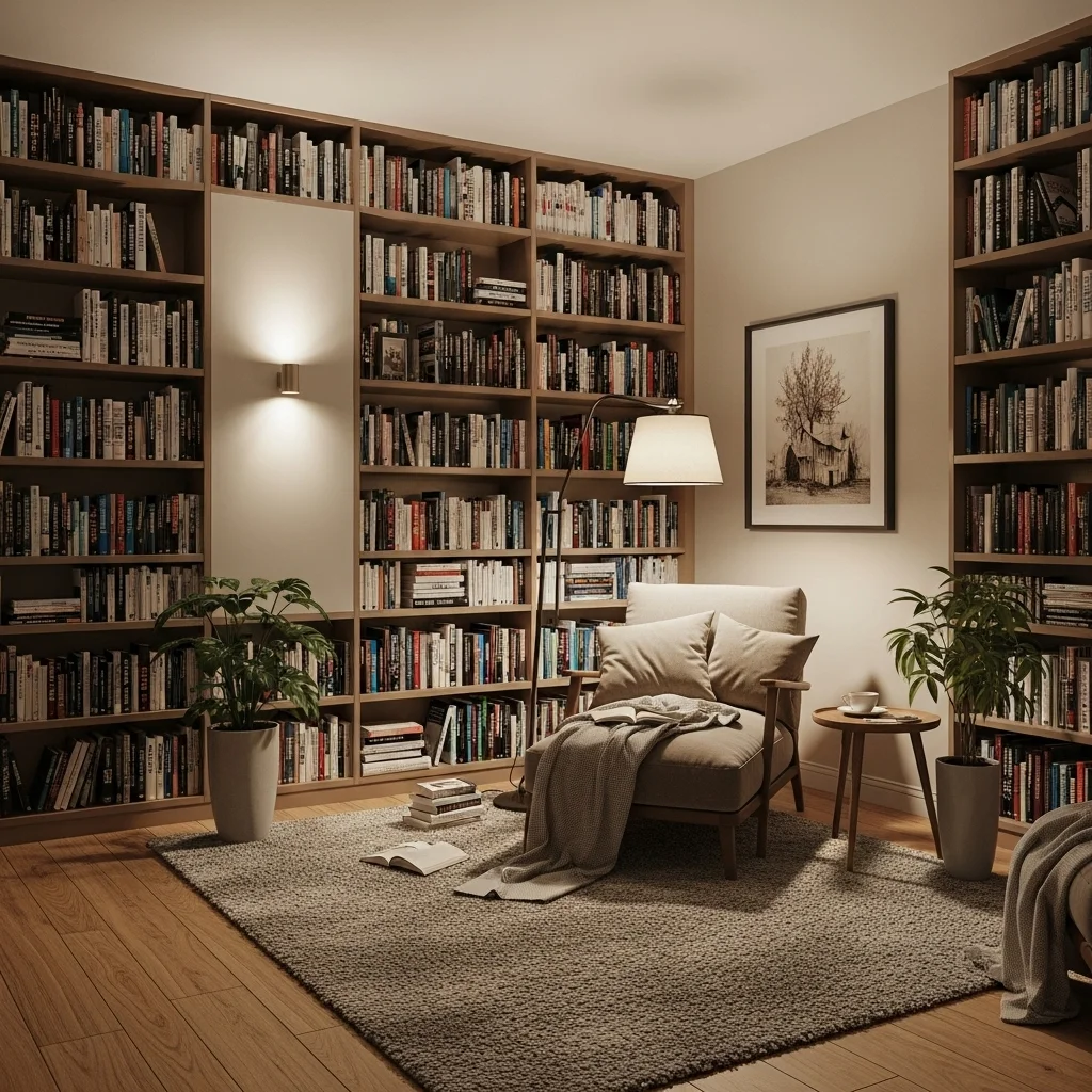 Set Up a Home Library Lounge