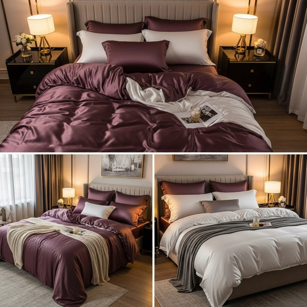 Silk or Satin Bedding