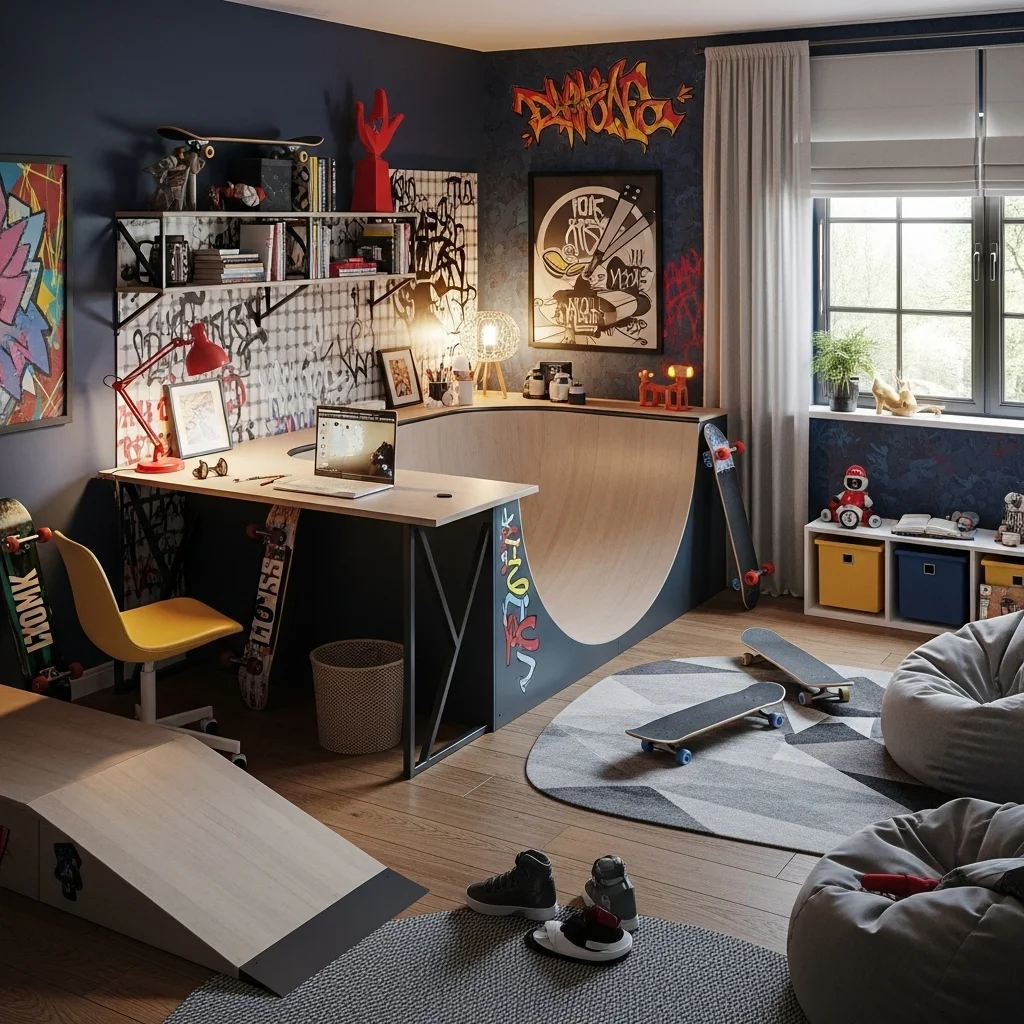 Skate Park Half-Pipe Desk