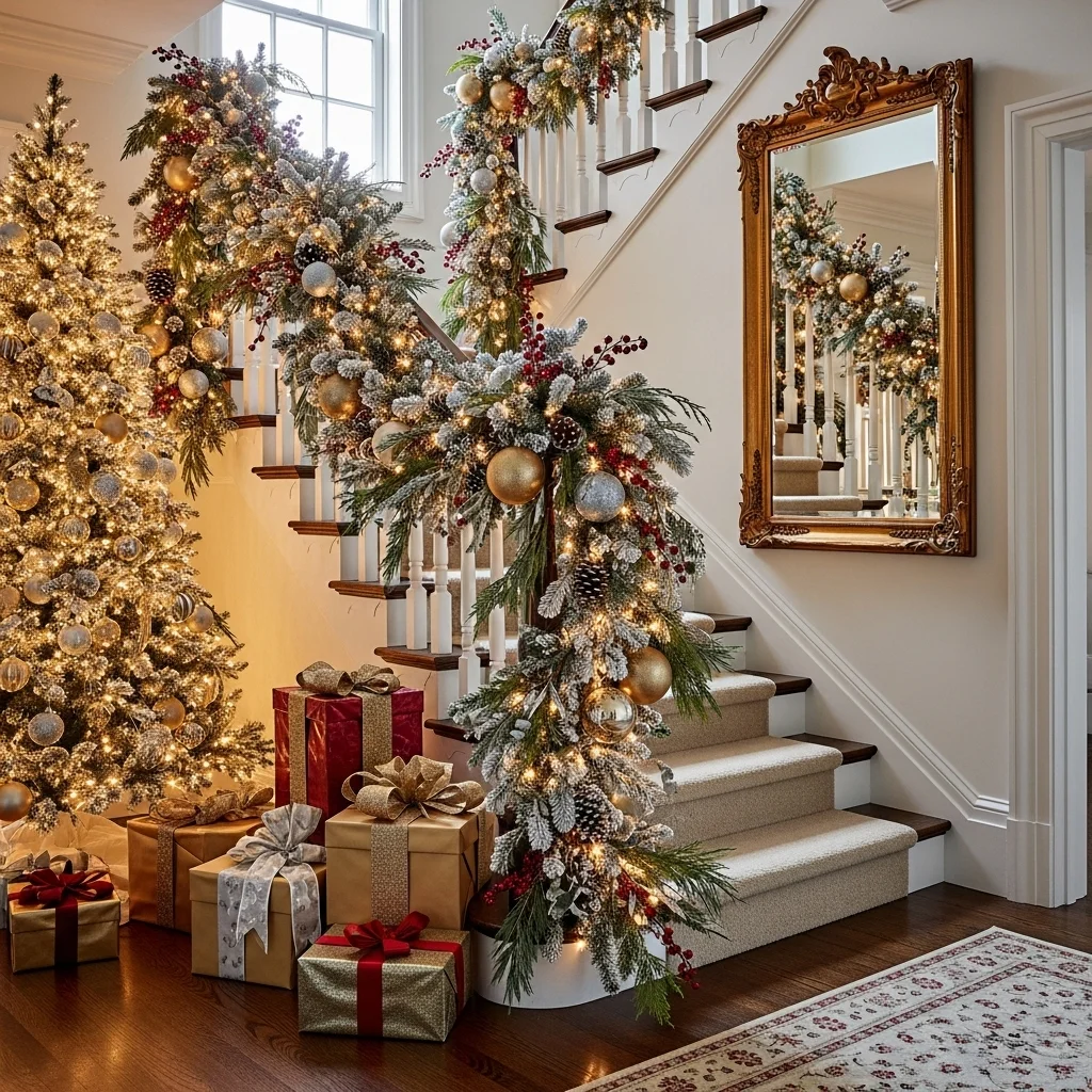 Snowy Stair Garland Look