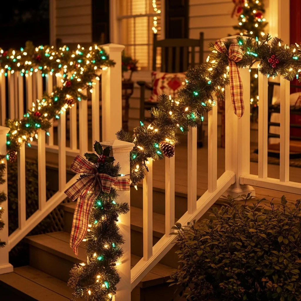 String Lights Along Railings