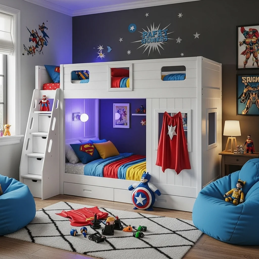  Superhero Loft Bunk Adventure