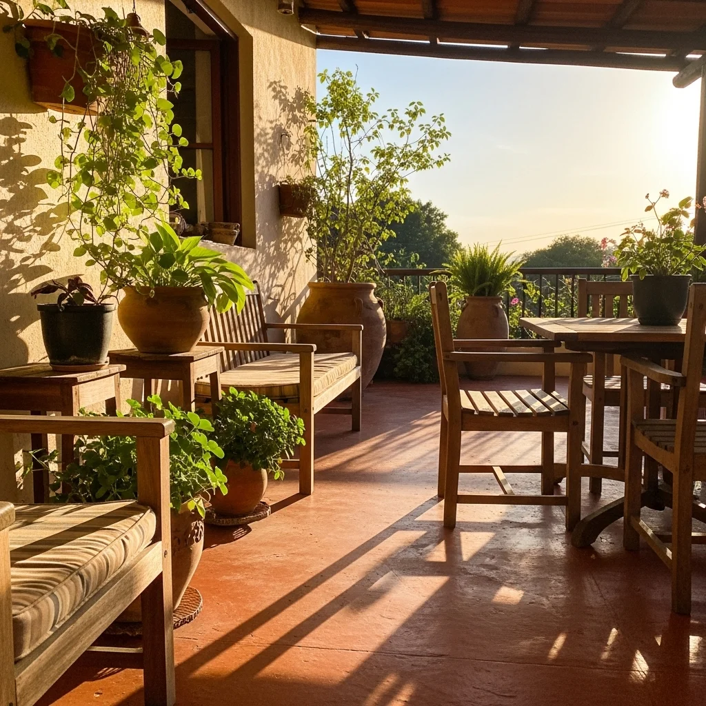 Terracotta Painted Floor for Warm, Earthy Energy