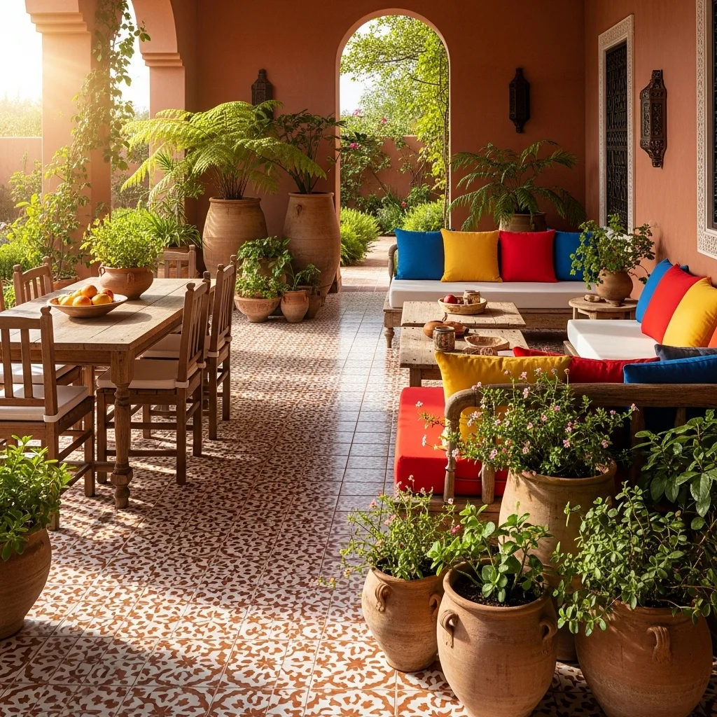  Terracotta + White Spanish Tile Stencils