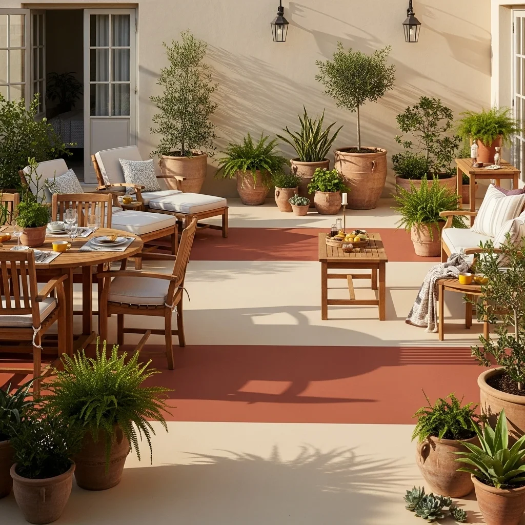  Terracotta and Cream Two-Tone Pattern