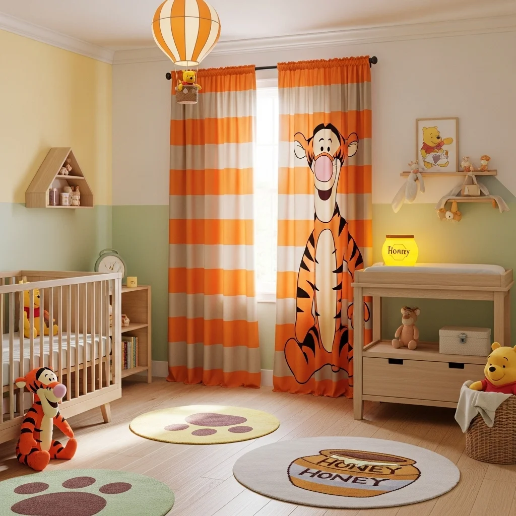 Tigger Stripe Blackout Curtains
