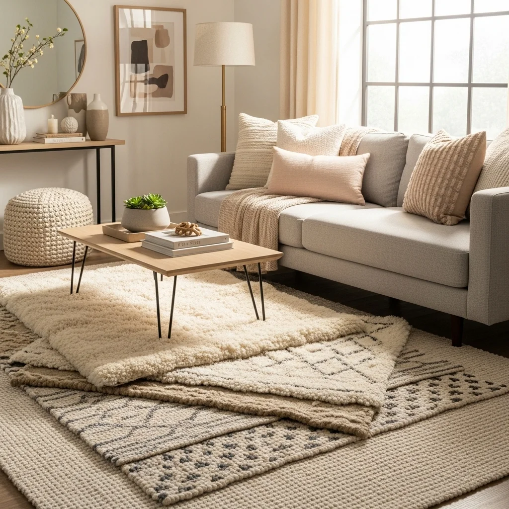  Try Layering Rugs for Texture