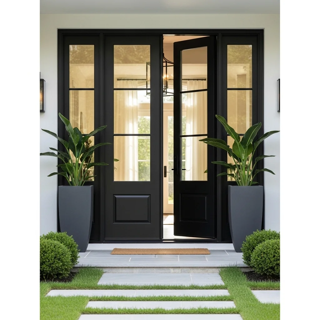 Try a Black French Door Entry