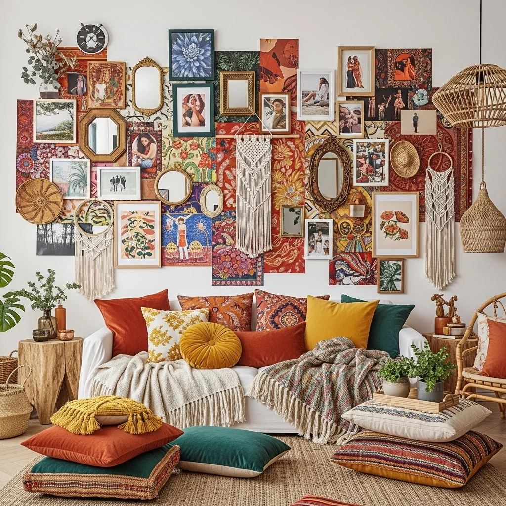 Try a Bohemian Collage Wall